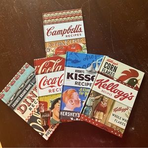 5 Vintage style recipe books Coca-Cola Hershey’s Diner Kellogg’s Campbell’s